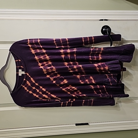 LOGO By Lori Goldstein  Hand Dyed Peplum Top - Picture 5 of 6